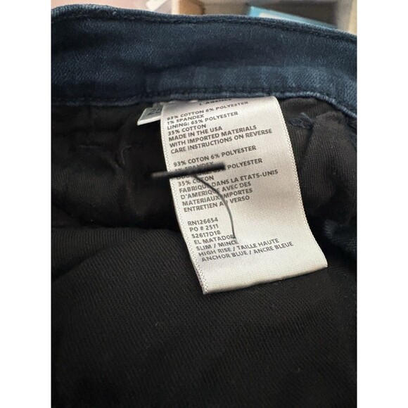 L'AGENCE Jeans Women Size 25 Raw Hem Stretchy Mid Rise Anchor Blue New - Picture 8 of 8